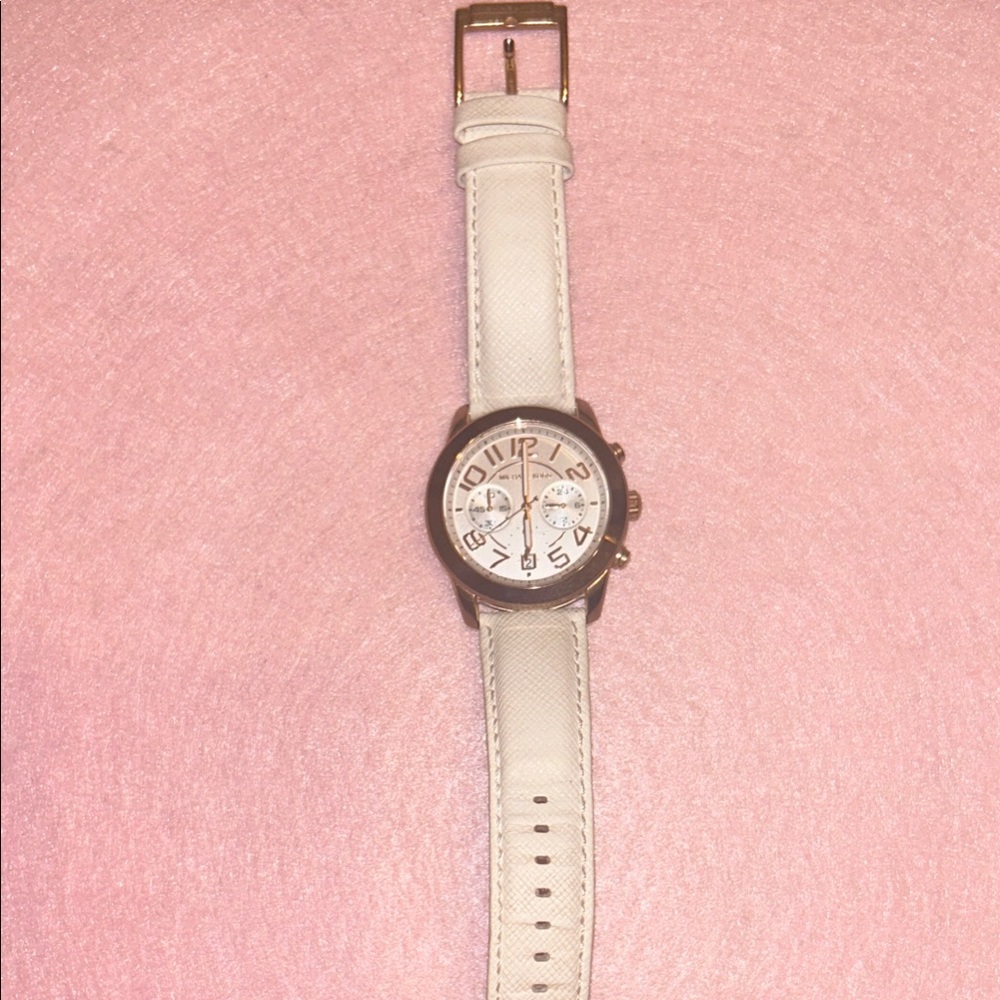Michael Kors White and Gold Women's Watch